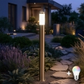 BRILAGI - LED RGBW prigušiva spoljašnja lampa ELIA 1xE27/6,5W/230V 2700-6500K IP44 Wi-Fi 100 cm mat hrom