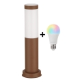 BRILAGI - LED RGBW prigušiva spoljašnja lampa NOVA 1xE27/12W/230V 2700-6500K IP44 40 cm braon