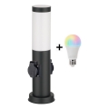 Brilagi - LED RGBW prigušiva spoljašnja lampa sa 2 grla 1xE27/9W/230V 2700-6500K IP44 40 cm crna
