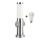Brilagi - LED RGBW prigušiva spoljašnja lampa sa 2 utičnicama 1xE27/15W/230V 2700-6500K IP44 40 cm mat hrom