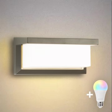 Brilagi - LED RGBW prigušiva spoljašnja zidna svetiljka BRICKY 1xE27/15W/230V 2700-6500K IP54 siva