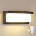 Brilagi - LED RGBW prigušiva spoljašnja zidna svetiljka BRICKY 1xE27/9W/230V 2700-6500K antracit IP54