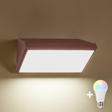 Brilagi - LED RGBW prigušiva spoljašnja zidna svetiljka TRIANGLE 1xE27/9W/230V 2700-6500K IP65 braon