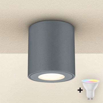 Brilagi - LED RGBW prigušiva spoljašnje svetlo MIA 1xGU10/4,8W/230V 3000K 84x80 mm antracit IP54 + daljinski upravljač