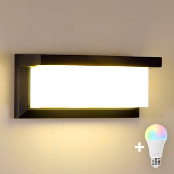Brilagi - LED RGBW prigušiva spoljašnje zidno svetlo BRICKY 1xE27/9W/230V 2700-6500K IP54 crno
