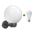 Brilagi - LED RGBW prigušiva spoljašnje zidno svetlo HARBOR 1xE27/9W/230V 2700-6500K IP33 antracit/bela