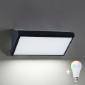 Brilagi - LED RGBW prigušiva spoljašnje zidno svetlo TRIANGLE 1xE27/9W/230V 2700-6500K IP65 crna