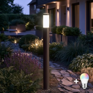 BRILAGI - LED RGBW prigušiva spoljna lampa ELIA 1xE27/6,5W/230V 2700-6500K IP44 Wi-Fi 100 cm antracit