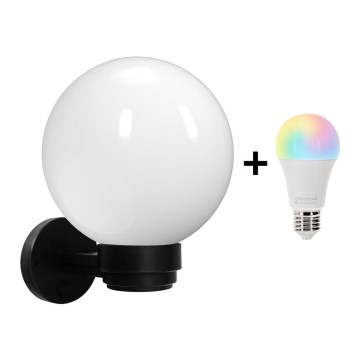 Brilagi - LED RGBW prigušiva spoljna zidna svetiljka HARBOR 1xE27/15W/230V 2700-6500K IP33 crna/bela