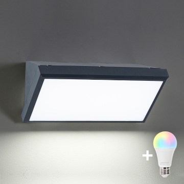 Brilagi - LED RGBW prigušiva spoljna zidna svetiljka TRIANGLE 1xE27/15W/230V 2700-6500K IP65 antracit
