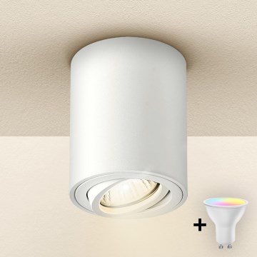 Brilagi - LED RGBW prigušiva spot svetiljka MIA 1xGU10/30W/230V 3000K Wi-Fi 100x80 mm bela