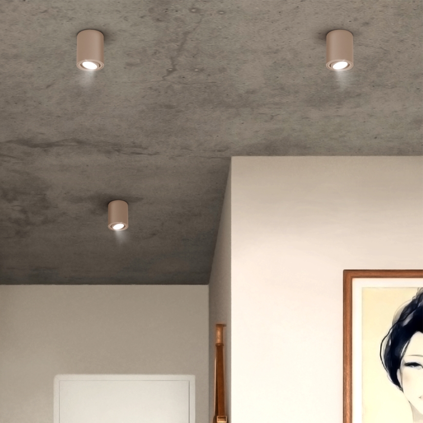 Brilagi - LED RGBW prigušiva spot svetiljka MIA 1xGU10/4,8W/230V 3000K 100x80 mm bež + daljinski upravljač