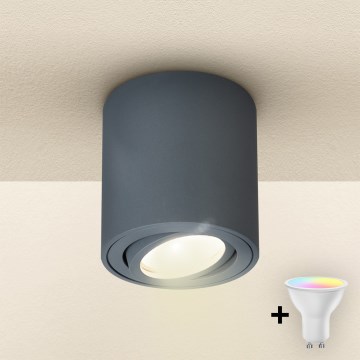 Brilagi - LED RGBW prigušiva spot svetiljka MIA 1xGU10/4,8W/230V 3000K 84x80 mm antracit + daljinski upravljač