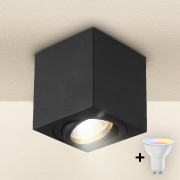Brilagi - LED RGBW prigušiva spot svetiljka MIA 1xGU10/4,8W/230V 3000K 84x80 mm crna + daljinski upravljač