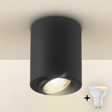 Brilagi - LED RGBW prigušiva spot svetiljka MIA 1xGU10/6W/230V 3000K 100x80 mm crna + daljinski upravljač