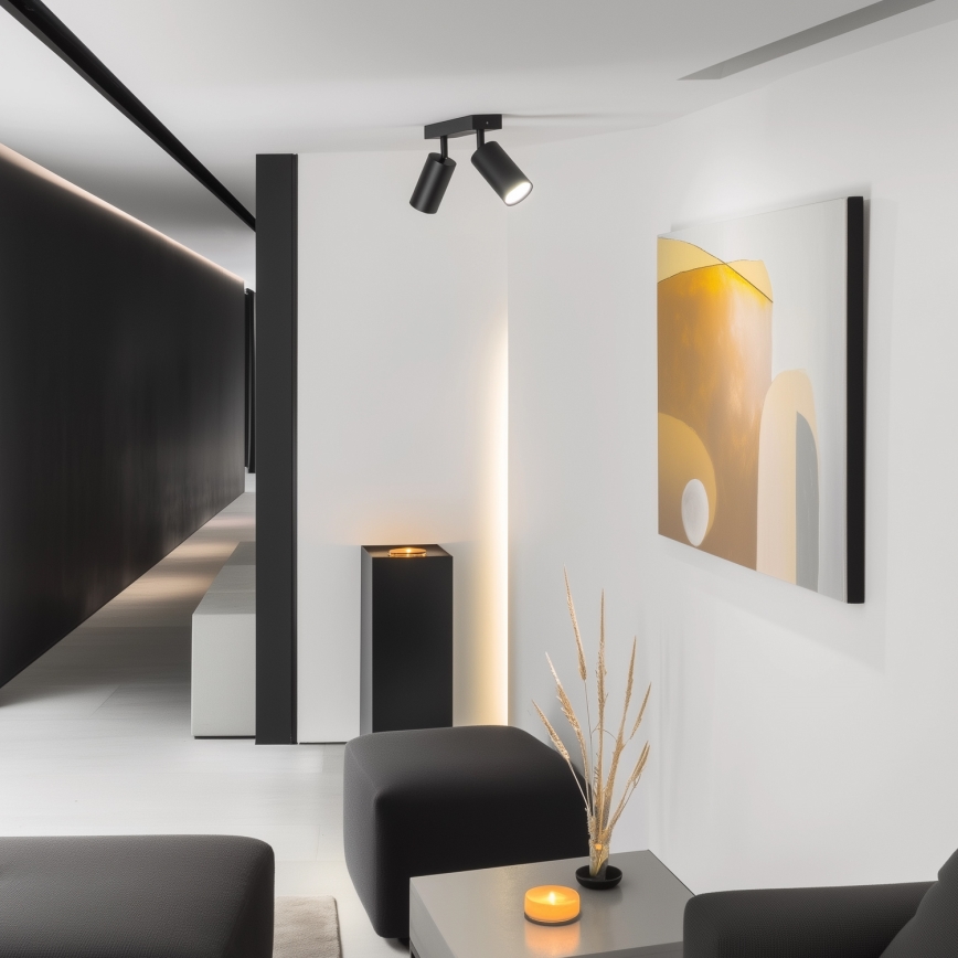 Brilagi - LED RGBW prigušiva spot svetiljka SELE 2xGU10/6W/230V 3000K crna + daljinski upravljač