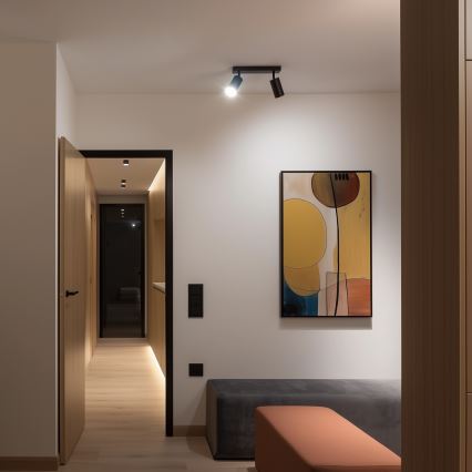 Brilagi - LED RGBW prigušiva spot svetiljka SELE 2xGU10/6W/230V 3000K crna/zlatna + daljinski upravljač