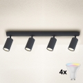 Brilagi - LED RGBW prigušiva spot svetiljka SELE 4xGU10/4,8W/230V 3000K antracit + daljinski upravljač