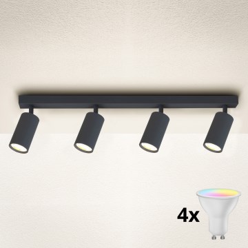 Brilagi - LED RGBW prigušiva spot svetiljka SELE 4xGU10/6W/230V 3000K antracit + daljinski upravljač
