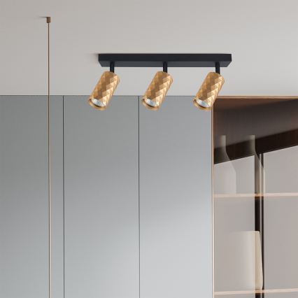 Brilagi - prigušiva LED RGBW spot svetiljka SELE DIAMANT 3xGU10/6W/230V 3000K Wi-Fi zlatna