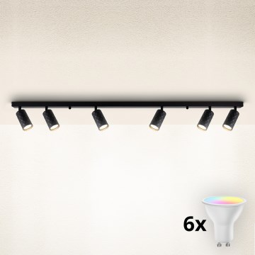 Brilagi - LED RGBW prigušiva spot svetiljka SELE DIAMANT 6xGU10/6,5W/230V 2700-6500K Wi-Fi crna