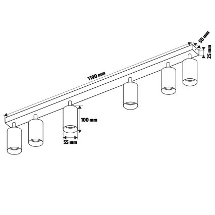 Brilagi - LED RGBW prigušiva spot svetiljka SELE DIAMANT 6xGU10/6,5W/230V 2700-6500K Wi-Fi bela