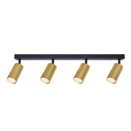 Brilagi - LED RGBW prigušiva spot lampa SELE GOLDEN 4xGU10/4,8W/230V 3000K crna/zlatna + daljinski upravljač