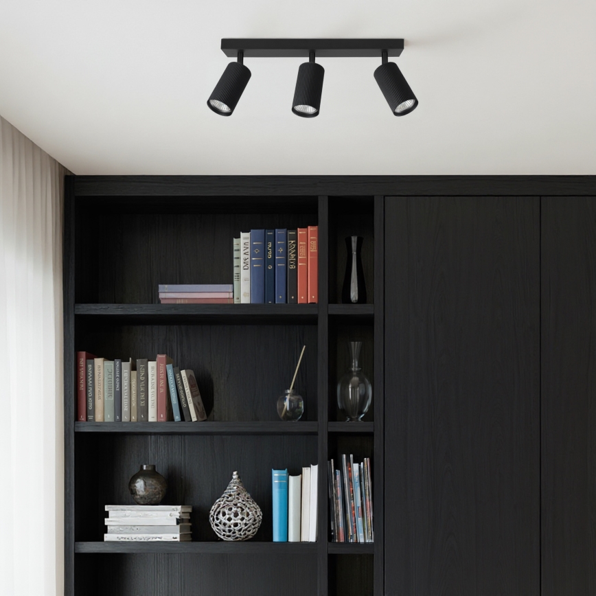 Brilagi - LED RGBW prigušiva spot svetiljka SELE MODERN 3xGU10/4,8W/230V 3000K crna + daljinski upravljač