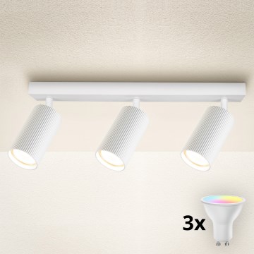 Brilagi - LED RGBW prigušiva spot svetiljka SELE MODERN 3xGU10/6W/230V 3000K bela + daljinski upravljač