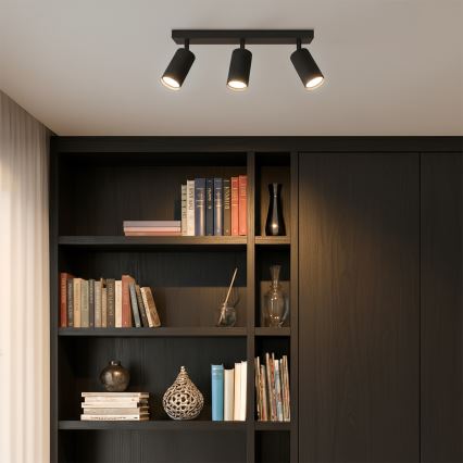 Brilagi - LED RGBW prigušiva spot svetiljka SELE MODERN 3xGU10/6W/230V 3000K crna + daljinski upravljač