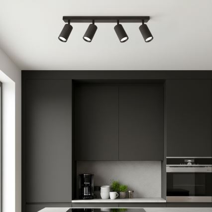 Brilagi - LED RGBW prigušiva spot svetlo SELE MODERN 4xGU10/4,8W/230V 3000K crna + daljinski upravljač