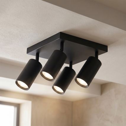 BRILAGI - LED RGBW prigušiva reflektorska svetiljka SELE SQUARE 4xGU10/6,5W/230V 2700-6500K crna