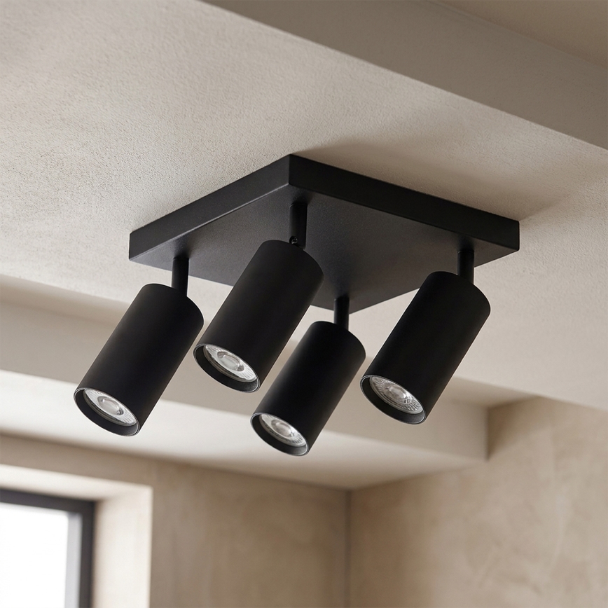 BRILAGI - LED RGBW prigušiva reflektorska svetiljka SELE SQUARE 4xGU10/6,5W/230V 2700-6500K crna