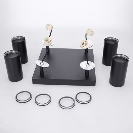 BRILAGI - LED RGBW prigušiva reflektorska svetiljka SELE SQUARE 4xGU10/6,5W/230V 2700-6500K crna