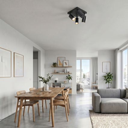 BRILAGI - LED RGBW prigušiva spot svetiljka SELE SQUARE 4xGU10/6,5W/230V 2700-6500K crna/zlatna