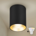 Brilagi - LED RGBW prigušiva spot svetiljka TRINE 1xGU10/4,8W/230V 3000K crna/zlatna + daljinski upravljač