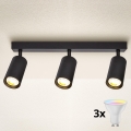 Brilagi - LED RGBW prigušiva spot svetlo SELE 3xGU10/6W/230V 3000K crna + daljinsko upravljanje