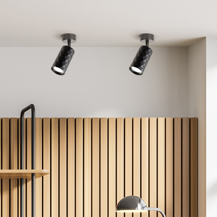 Brilagi - LED RGBW prigušiva spot svetiljka SELE DIAMANT 1xGU10/4,8W/230V 3000K crna + daljinski upravljač