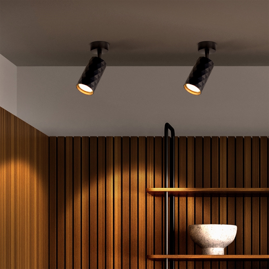 Brilagi - LED RGBW prigušiva spot svetiljka SELE DIAMANT 1xGU10/4,8W/230V 3000K crna + daljinski upravljač