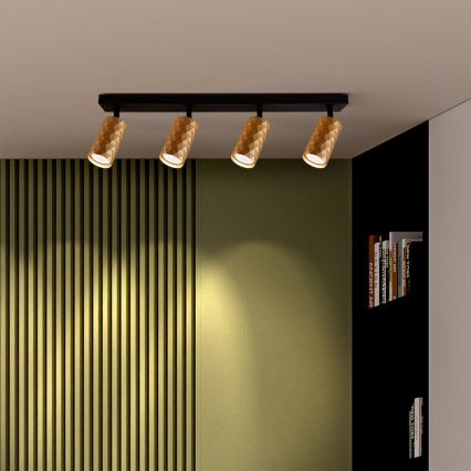 Brilagi - LED RGBW prigušiva spot svetiljka SELE DIAMANT 4xGU10/4,8W/230V 3000K zlatna + daljinski upravljač