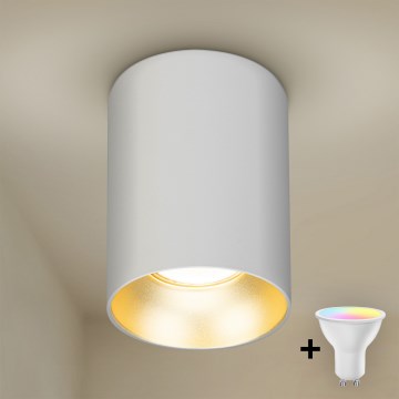 Brilagi - LED RGBW prigušiva spot svetlo TRINE 1xGU10/4,8W/230V 3000K bela/zlatna + daljinski upravljač