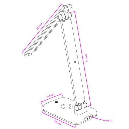 BRILAGI - LED RGBW prigušiva stona lampa MODO LED/7W/5V 3000/4000/6500K crna
