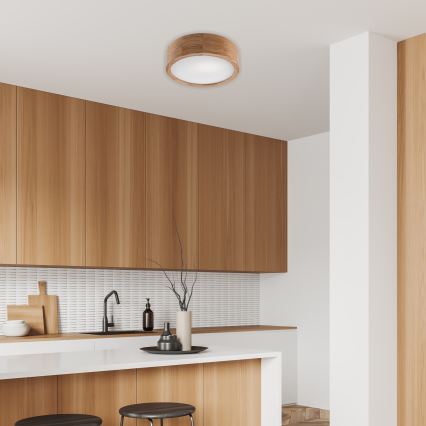 BRILAGI - LED RGBW prigušiva plafonska svetiljka CARVALHO 1xE27/12W/230V 2700-6500K hrast prečnik 27,5 cm