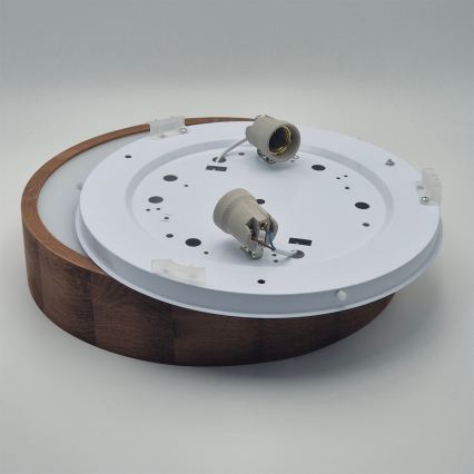 BRILAGI - LED RGBW prigušiva plafonska lampa CARVALHO 2xE27/12W/230V 2700-6500K hrast, prečnika 37,5 cm