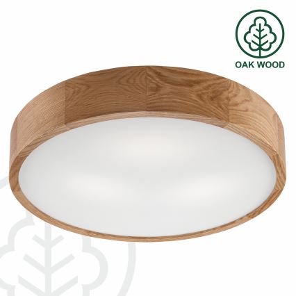 Brilagi - LED RGBW stropno svetlo CARVALHO, prigušiva, 3xE27/9W/230V 2700-6500K Wi-Fi hrast prečnik 47,5 cm