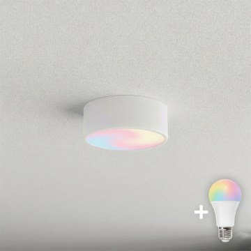Brilagi - LED RGBW prigušiva stropna svetiljka CLARE 1xE27/9W/230V 2700-6500K prečnik 20 cm Wi-Fi bela