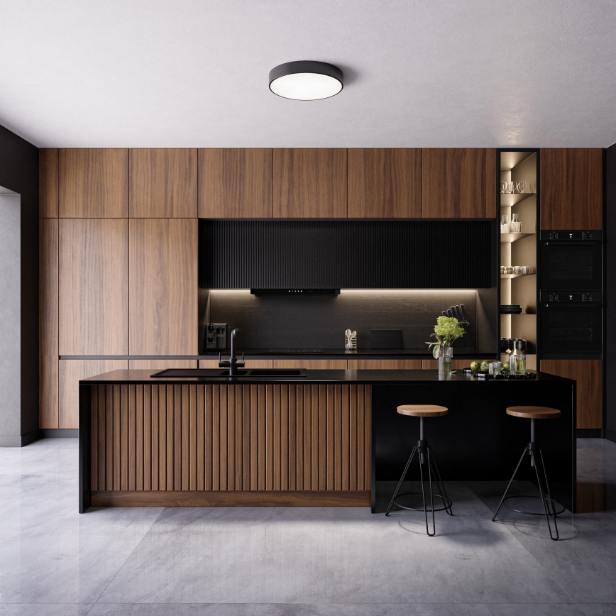 Brilagi - LED RGBW prigušiva plafonska svetiljka CLARE 2xE27/9W/230V 2700-6500K prečnik 30 cm Wi-Fi crna