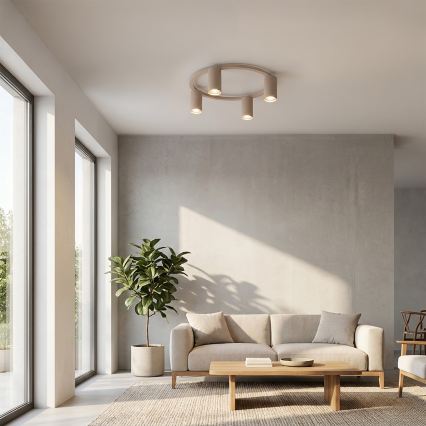 BRILAGI - LED RGBW prigušiva stropna svetiljka SELE 4xGU10/6,5W/230V 2700-6500K bež