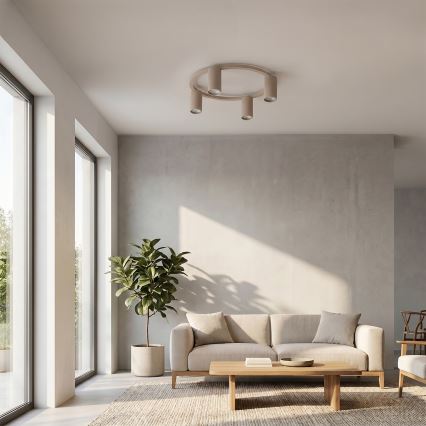 BRILAGI - LED RGBW prigušiva stropna svetiljka SELE 4xGU10/6,5W/230V 2700-6500K bež