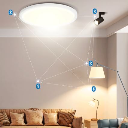 Brilagi - LED RGBW prigušiva stropna lampa VIBE LED/24W/230V 3000-6500K prečnik 26 cm bela + daljinski upravljač